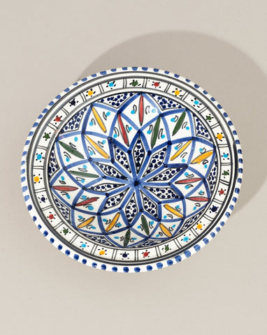 Assiette décorative en céramique peinte à la main | Collection Terrata 9"