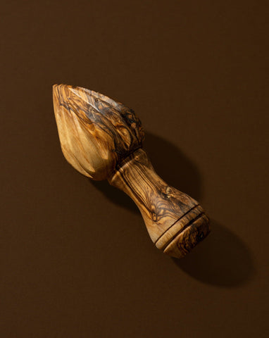 As Is - Natural Olive Wood Citrus Press