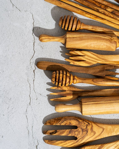Natural Olive Wood Honey Spoon